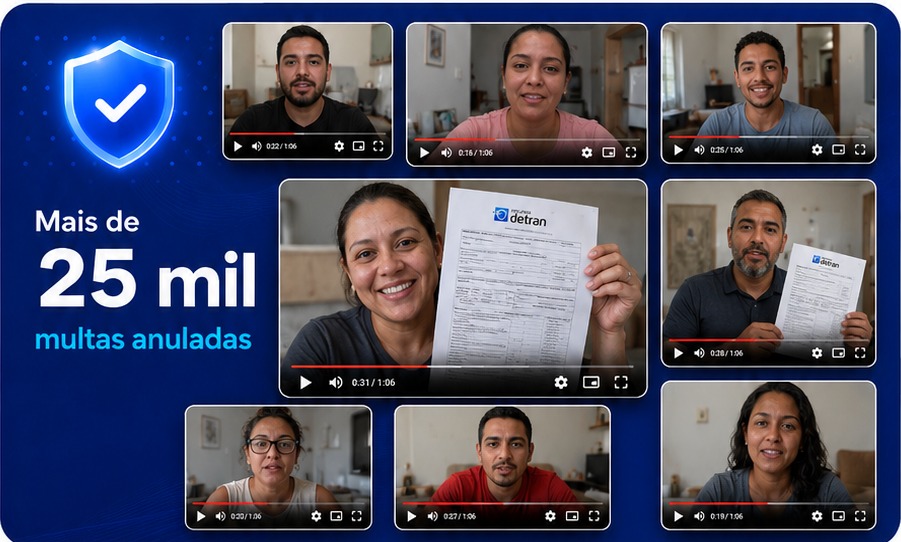 Mais de 25 mil multas anuladas. Motoristas mostrando o resultado do recurso.
